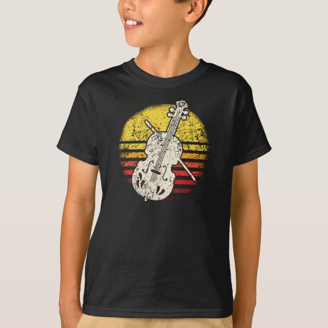 Camiseta Violino Violinista Retro Vintage (Frente)