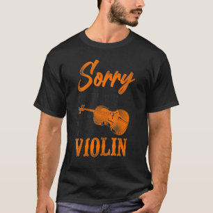 Camiseta Violino Violinista Vintage Desculpe Por Ter Planos