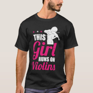 Camiseta Violino Violino de Garota Violenta Fiddle Fiddler