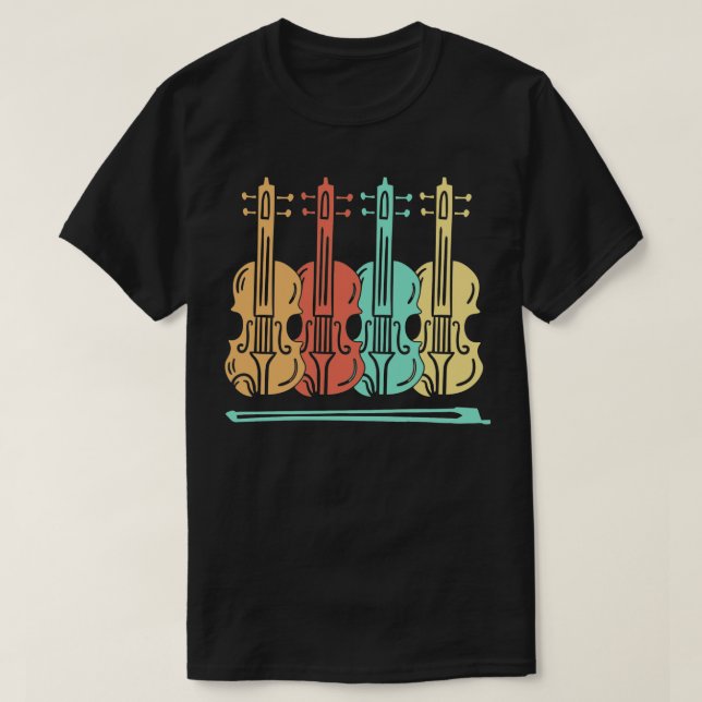 Camiseta Violino Violino Retro (Frente do Design)