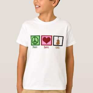 Camiseta Violoncelo do amor da paz
