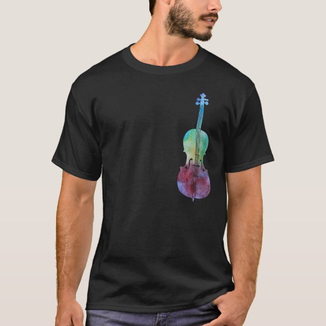 Camiseta Violoncelo lavado cor (Frente)