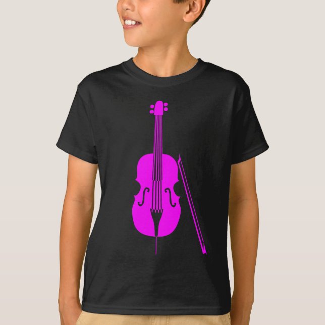 Camiseta Violoncelo - Magenta (Frente)