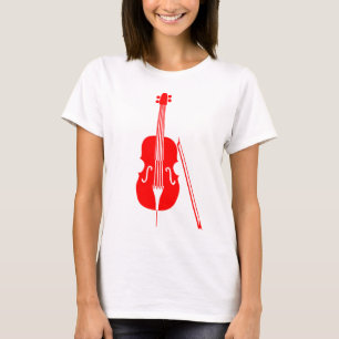 Camiseta Violoncelo - vermelho