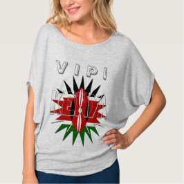 Camiseta VIPI VIP V Colorir design de Arranjo de Pavilhão Q
