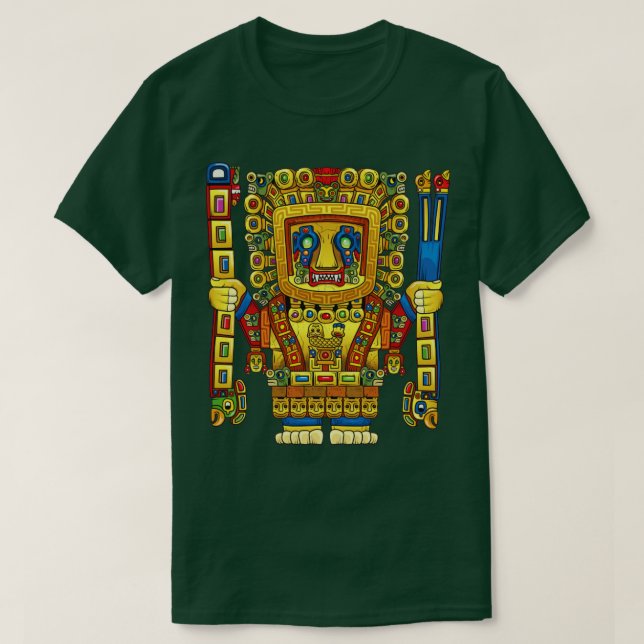 Camiseta Viracocha Inca Deus Mitologia Antigos Andes Maias  (Frente do Design)