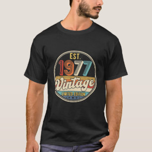 Camiseta Virando 45 decorações de aniversário 45º BDay 1977