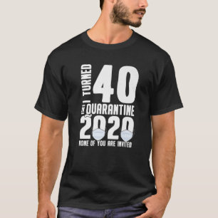 Camiseta Virei 40 Festas de aniversário de Convidado de Qua