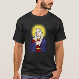 Camiseta Virgem Abençoada Maria Mãe de Jesus Retrato 2
