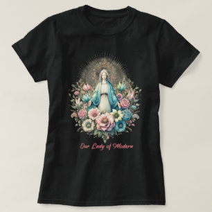 Camiseta Virgem Católica Mary Nossa Senhora Moderna
