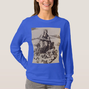 Camiseta Virgem e Criança nas Nuvens