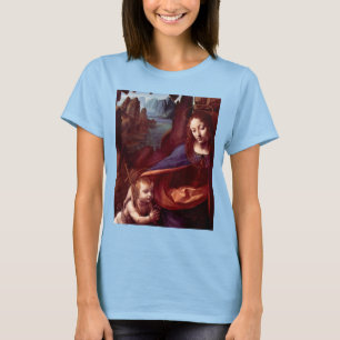 Camiseta Virgem (Madona) de Leonardo da Vinci das Rochas
