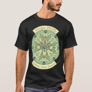 Camiseta Virgem Mandala do Zodíaco 2026 Astrologia do Sig