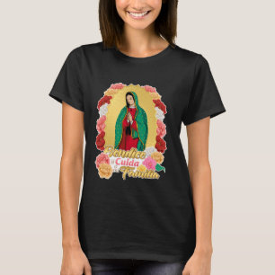 Camiseta Virgem Maria de Guadalupe Abençoa e cuida da minha