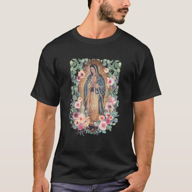 Camiseta Virgem Maria Nossa Senhora Virgen de Guadalupe Mul (Frente)