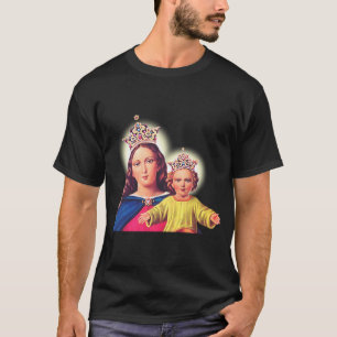 Camiseta Virgem Maria rainha com Jesus