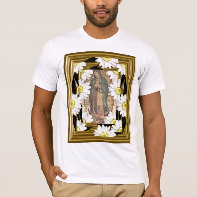 Camiseta Virgen de Guadalupe (com margaridas) (Frente)
