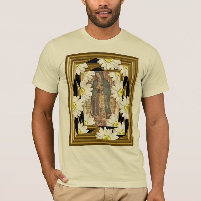 Camiseta Virgen de Guadalupe (com margaridas) (Frente)