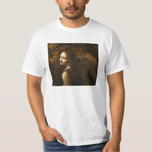 Camiseta Virgin de Leonardo da Vinci do anjo das rochas