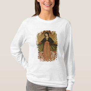 Camiseta Virgin de Misericordia, detalhe de central