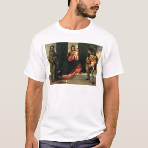 Camiseta Virgin e criança com o St Anthony de Pádua