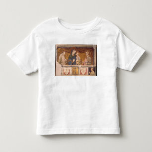 Camiseta Virgin e criança com St Francis e St John
