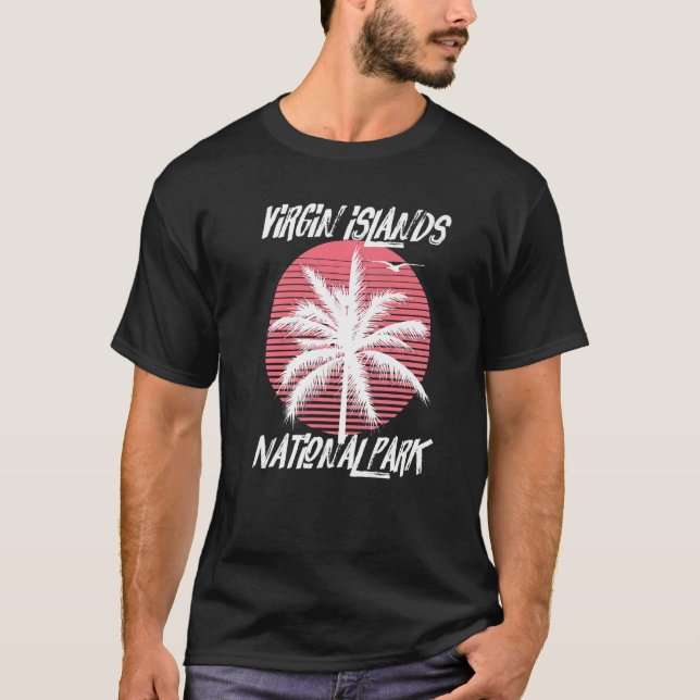 Camiseta Virgin Islands Palm tree National Park St. John Sa (Frente)