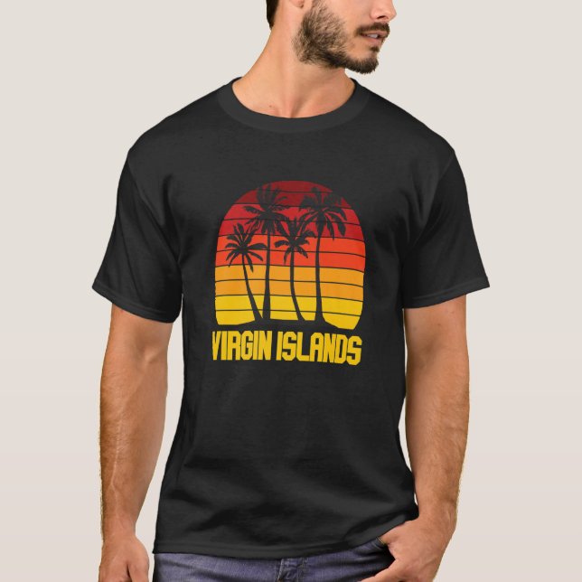 Camiseta Virgin Islands St. John National Park Palm trees S (Frente)