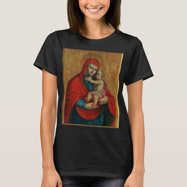 Camiseta Virgin Mary and Jesus Child by Jan Rombauer (Frente)