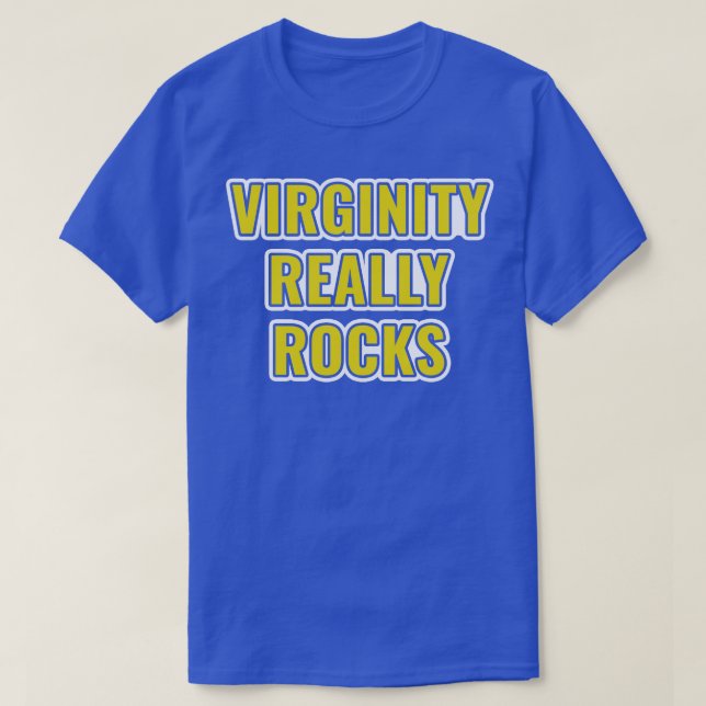 Camiseta Virgindade realmente Rocks Virgem (Frente do Design)