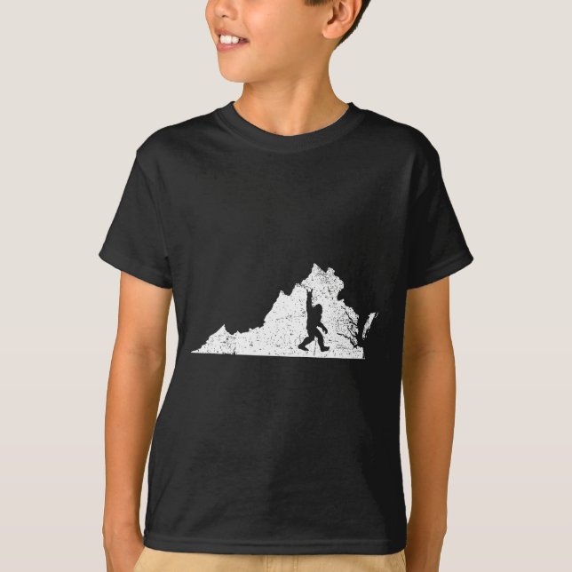 Camiseta Virginia Bigfoot Sasquatch Funny Appalachian Men K (Frente)