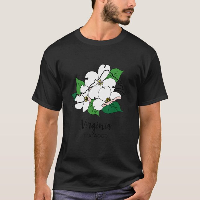 Camiseta Virginia Dogwood Flower (Frente)