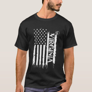 Camiseta Virginia Estados Unidos se afundou com bandeira do