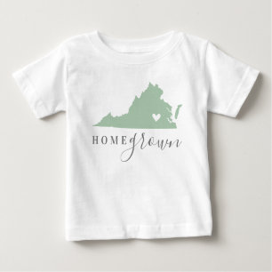 Camiseta Virginia Home Grown   Mapa de Estado de Cores Edit