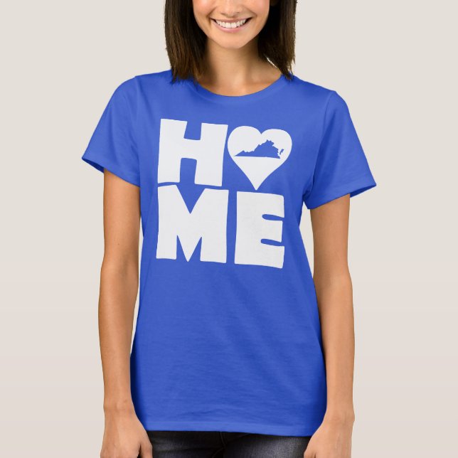 Camiseta Virginia Home Heart State Tees (Frente)