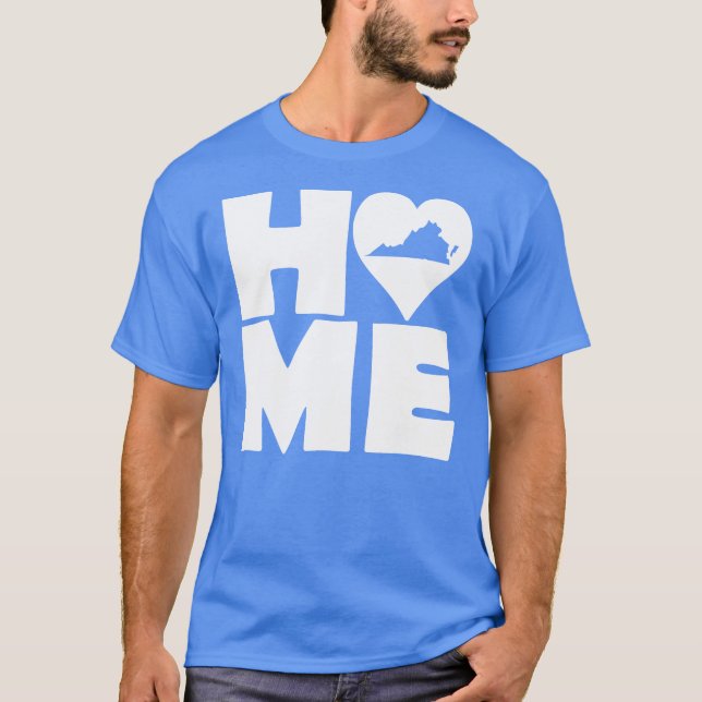 Camiseta Virginia Home Heart State Tees (Frente)