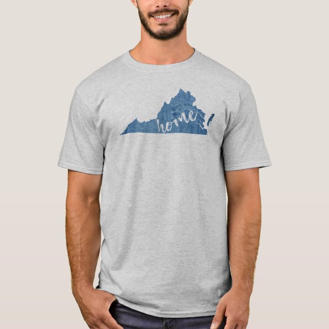 Camiseta Virginia Home Wood Grain (Frente)