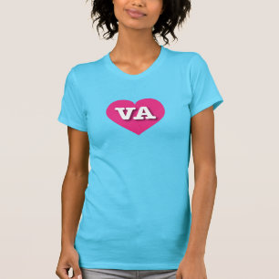 Camiseta Virginia Hot Pink Heart - Eu amo VA