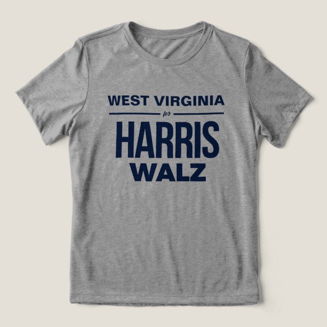 Camiseta Virginia Ocidental para Harris Walz (Design frontal)