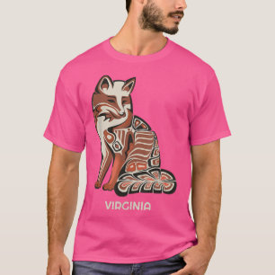 Camiseta Virginia Red Tribal Fo Native American Trabalho de