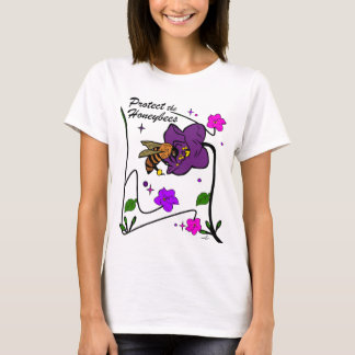 Camiseta Virginia Wright Proteja as Abelhas Florais