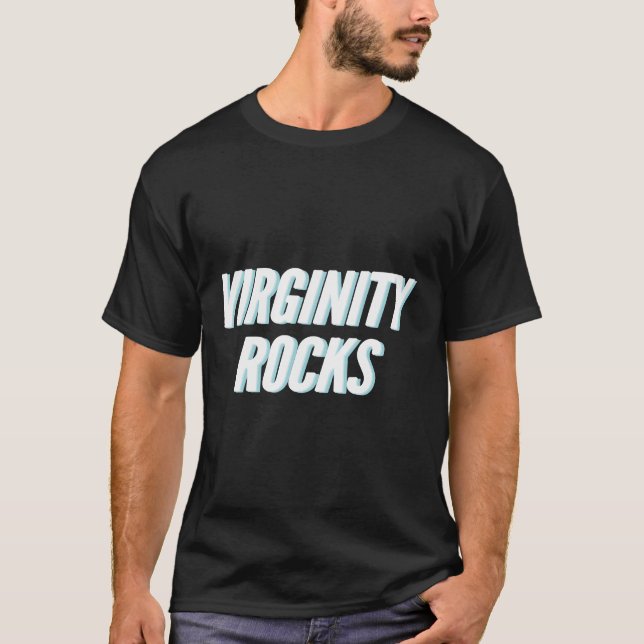 Camiseta Virginity Mens Rocks Original (Frente)