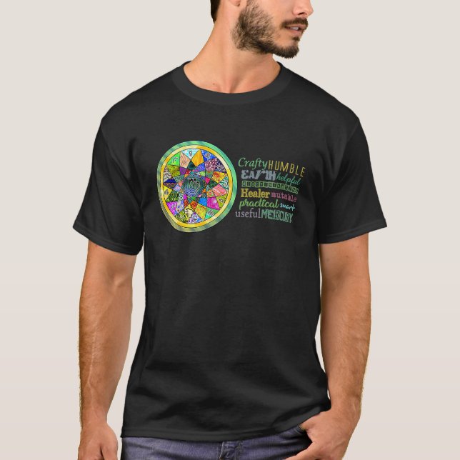 Camiseta Virgo Astrology Mandala characteristics traits  un (Frente)