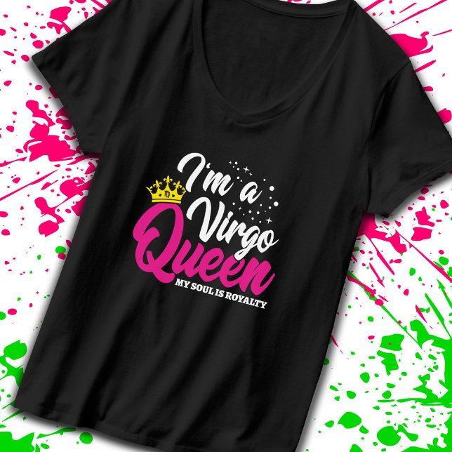 Camiseta Virgo Birthday Queen Astrology agosto setembro (Celebrate your practical wisdom with our t-shirt for the Virgo queen! -Teemixer)
