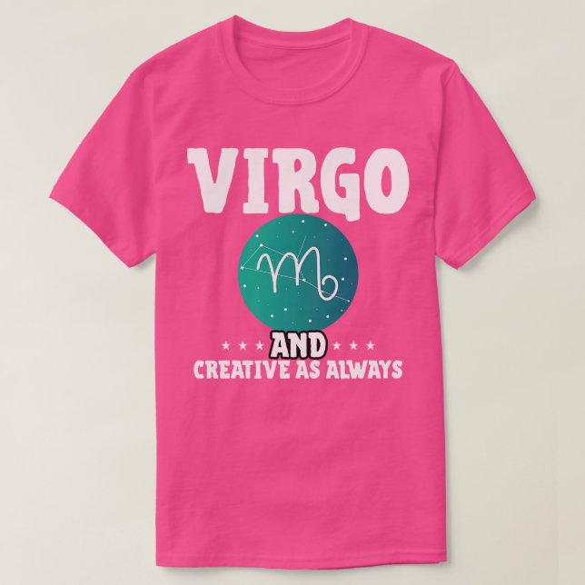 Camiseta Virgo e criativo como sempre (Frente do Design)