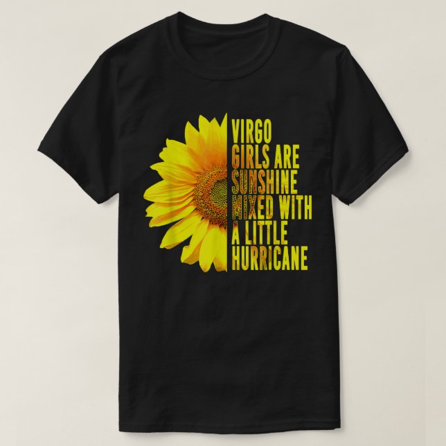 Camiseta Virgo Girl August Birday Sunflower Flo (Frente do Design)