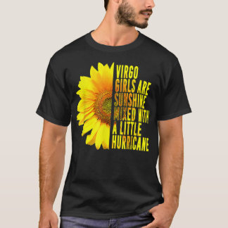 Camiseta Virgo Girl August Birday Sunflower Flo