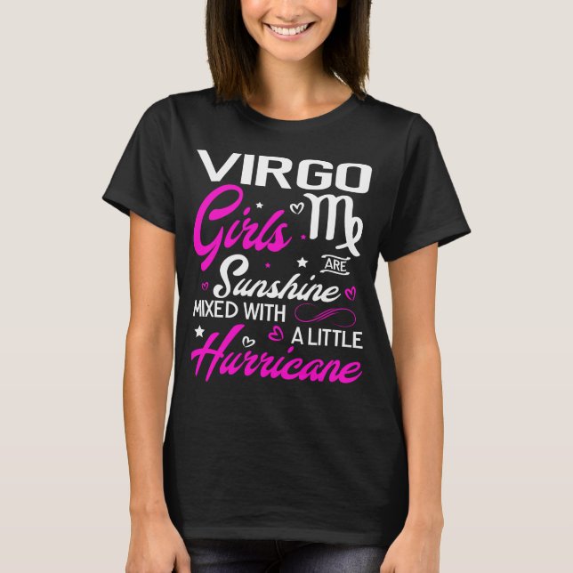 Camiseta Virgo Girl. Engraçado Aquarius Astrologia Zodiac (Frente)