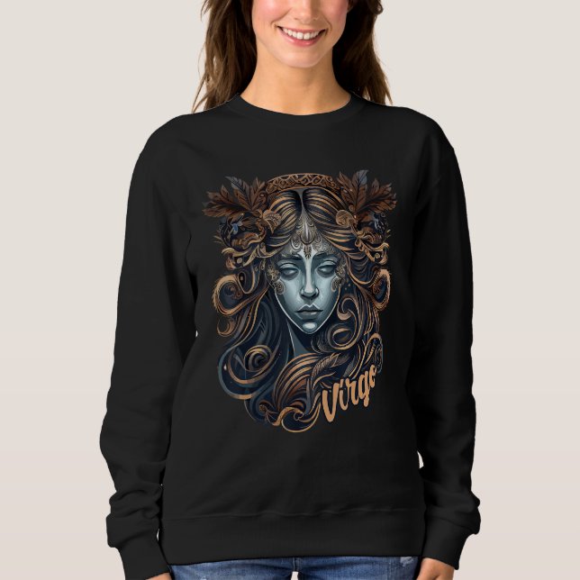 Camiseta Virgo Girl Greek Goddess Astrology Sign Zodiac Sym (Frente)