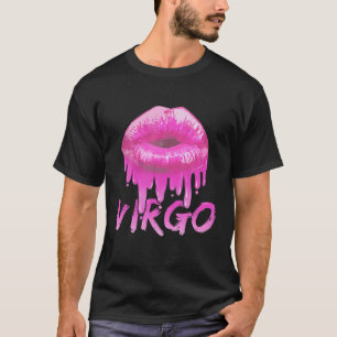 Camiseta Virgo Girls Pink Lip Birthday - Presente Agosto de